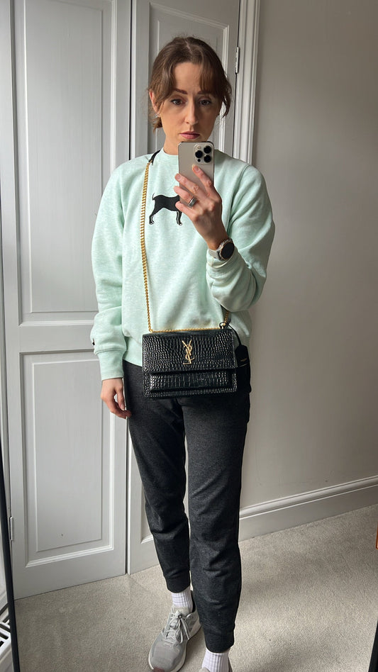 Yves Saint Laurent (YSL) Black Croc Medium Sunset with Gold Hardware (RRP £2,230)