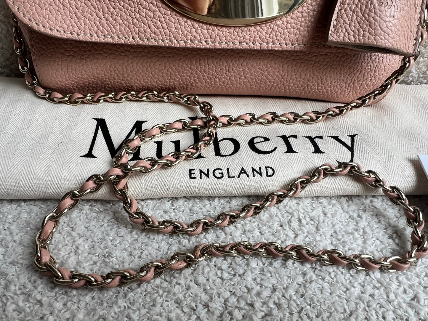 Mulberry Rose Petal Regular Lily with Gold Hardware (RRP £995)