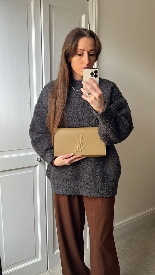 Yves Saint Laurent (YSL) Beige Belle de Jour Clutch