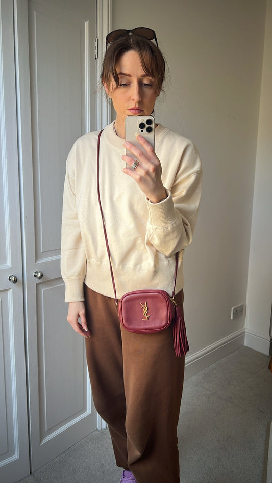 Yves Saint Laurent (YSL) Burgundy Blogger Camera Bag