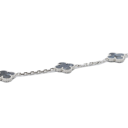 Van Cleef & Arpels Vintage Alhambra long necklace 20 motifsVCARP7S500 18K White Gold