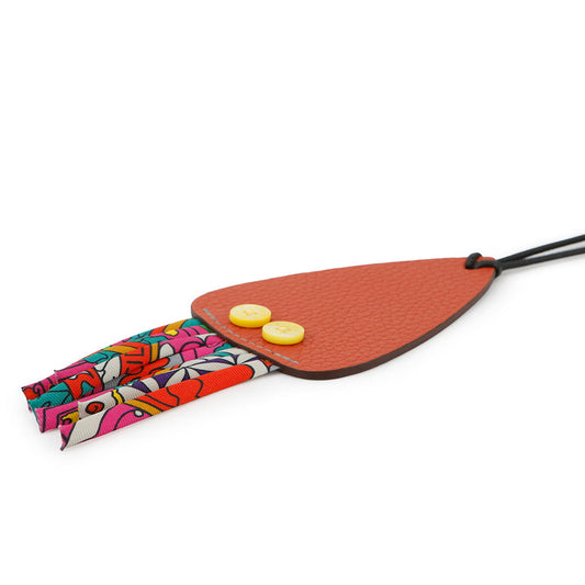 HERMES ★Petit H Squid Rouge/Gray/Black Taurillon Clemence Chevre Myzore Goatskin