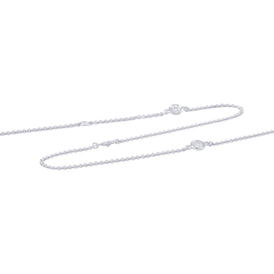TIFFANY&Co. Diamond Long Necklace 18K White Gold