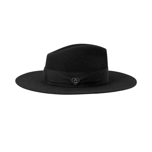 HERMES Minicoo Heart Fauve Lelove Hat Size 57 Black FeltWool