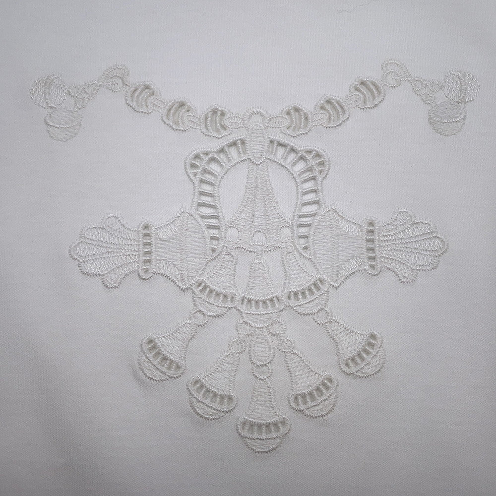 HERMES Parfroy maxi T-shirt with embroidery Size 36 White. Cotton100%