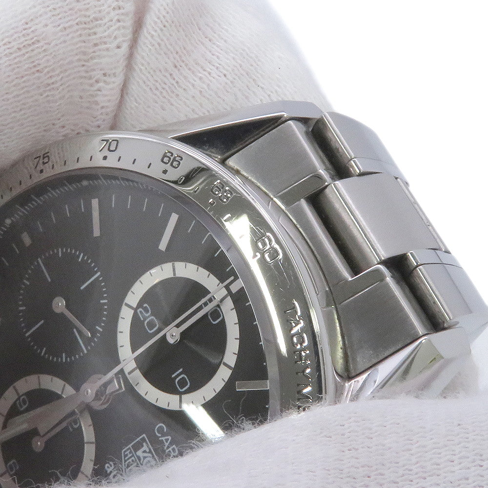 TAG HEUER Carrera Calibre 16 Chronograph Elegance W41mm Stainless Steel Black DialCV2016.BA0786