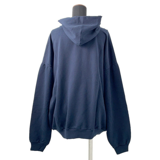 BALENCIAGA Vintage-processed hoodie Size 1 Navy761458 Cotton100%