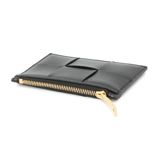 Bottega Veneta Maxi INTRECCIATO Cassette Card Case Black681010 Leather
