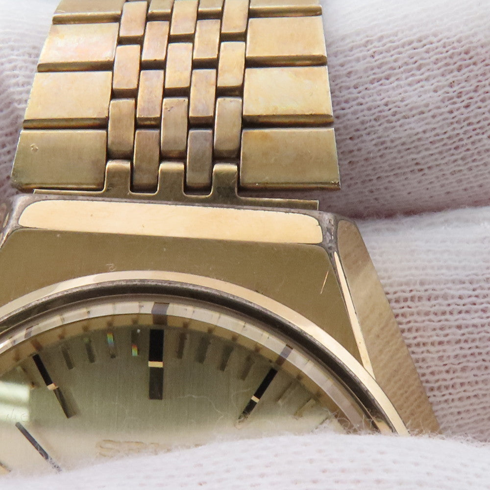 SEIKO Superior Day-Date W37mm Stainless Steel Champagne Gold Dial3883-7000