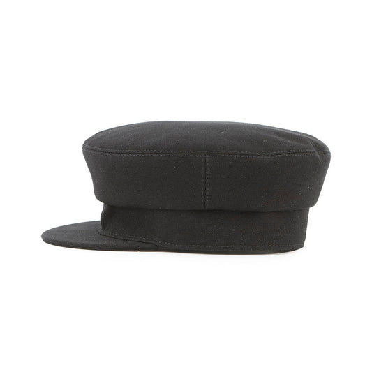 HERMES Julietta Seashell Cap Size 57 Black Cotton100%