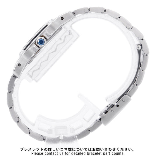 CARTIER Santos Garbe SM W34mmxH24mm Stainless Steel Ivory DialW20017D6