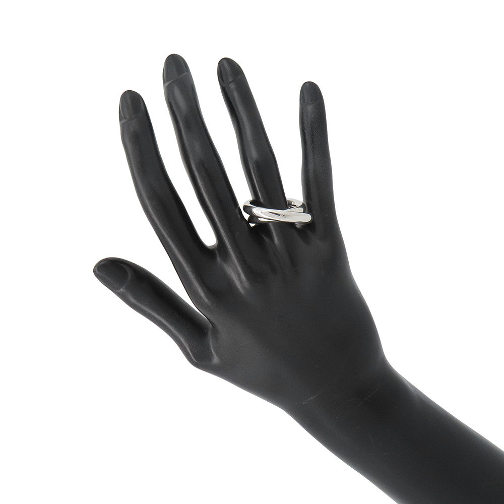 HERMES Caba Cityslide clutchertige Ring Size 54/#14 Silver SV925