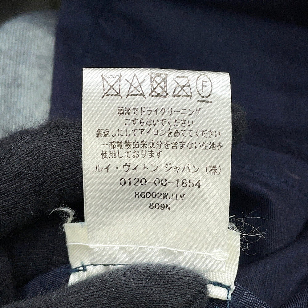 LOUIS VUITTON Galaxy Denim Pants Size 28 Navy Cotton100% Leather