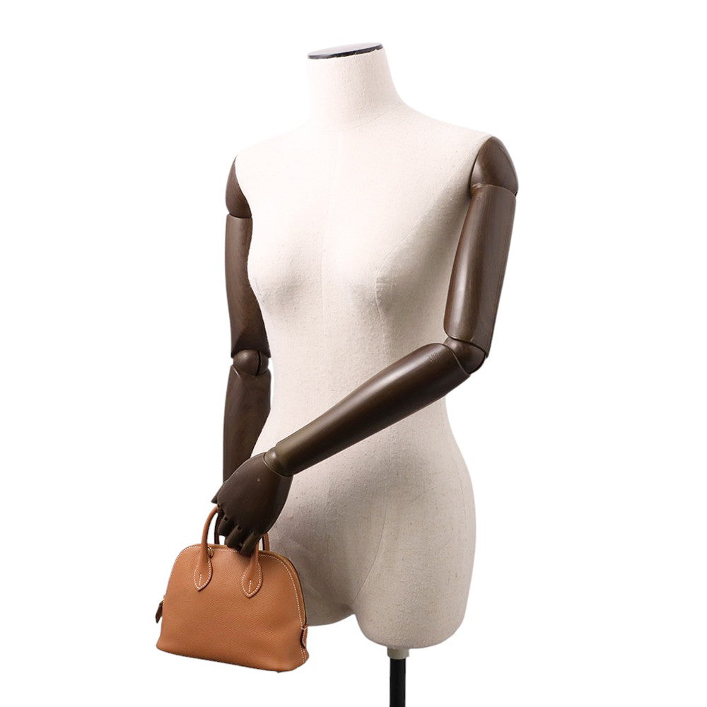 HERMES Bolide 1923 Gold Evercolor Size Mini