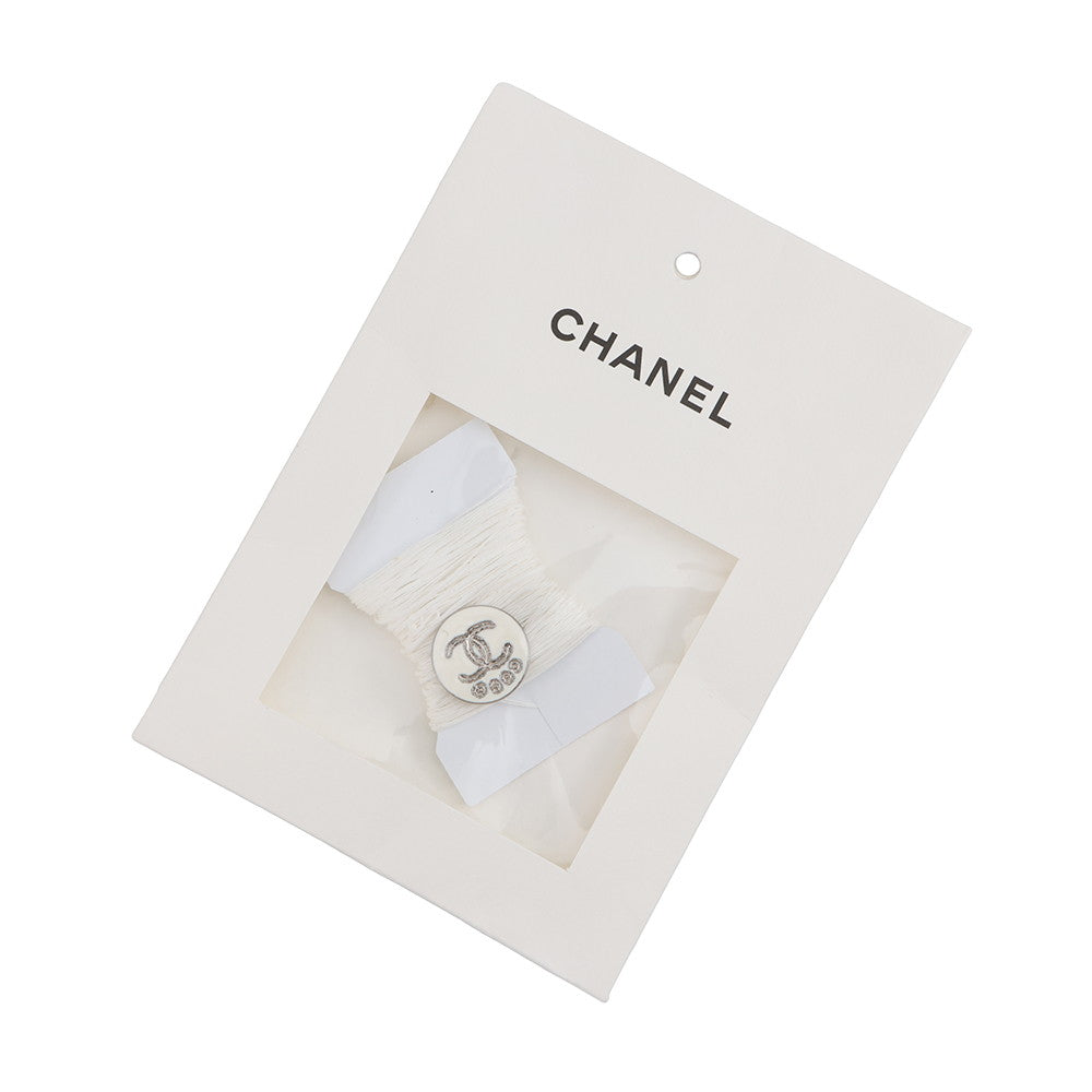 CHANEL Coco Beach COCO Button Cardigan Size 36 WhiteP78600 Cotton95% Nylon4% Polyurethane1%