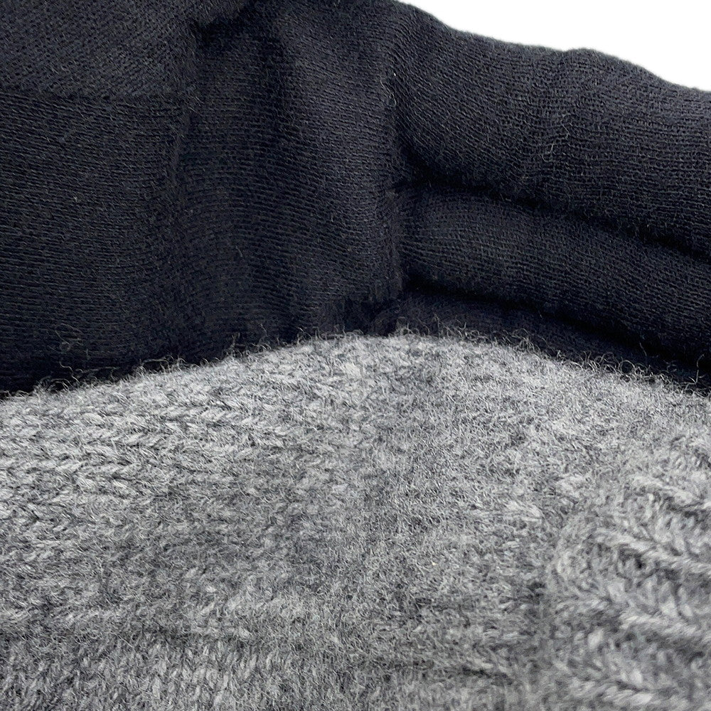 CELINE Triomphe Knit Sweater Size XL Gray/Off-white2AC85048T Wool 90% Cashmere10%