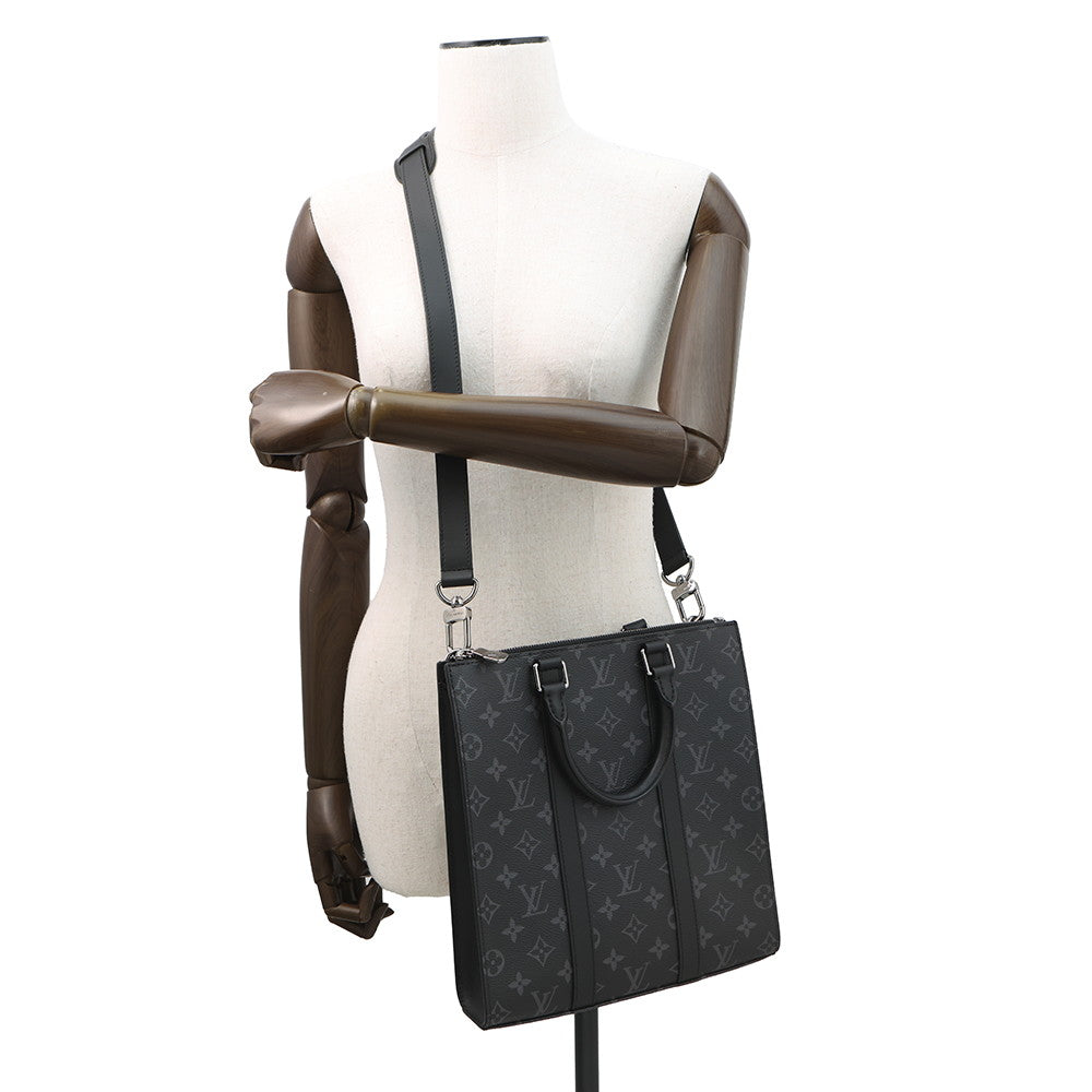 LOUIS VUITTON Sac Plat NoirM46456 Monogram Eclipse