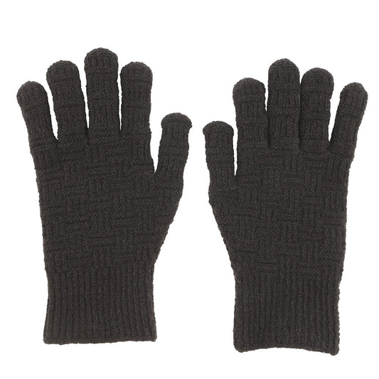 Bottega Veneta Gloves Intreccio Size M Brown708694 Wool Cashmere Nylon Polyurethane