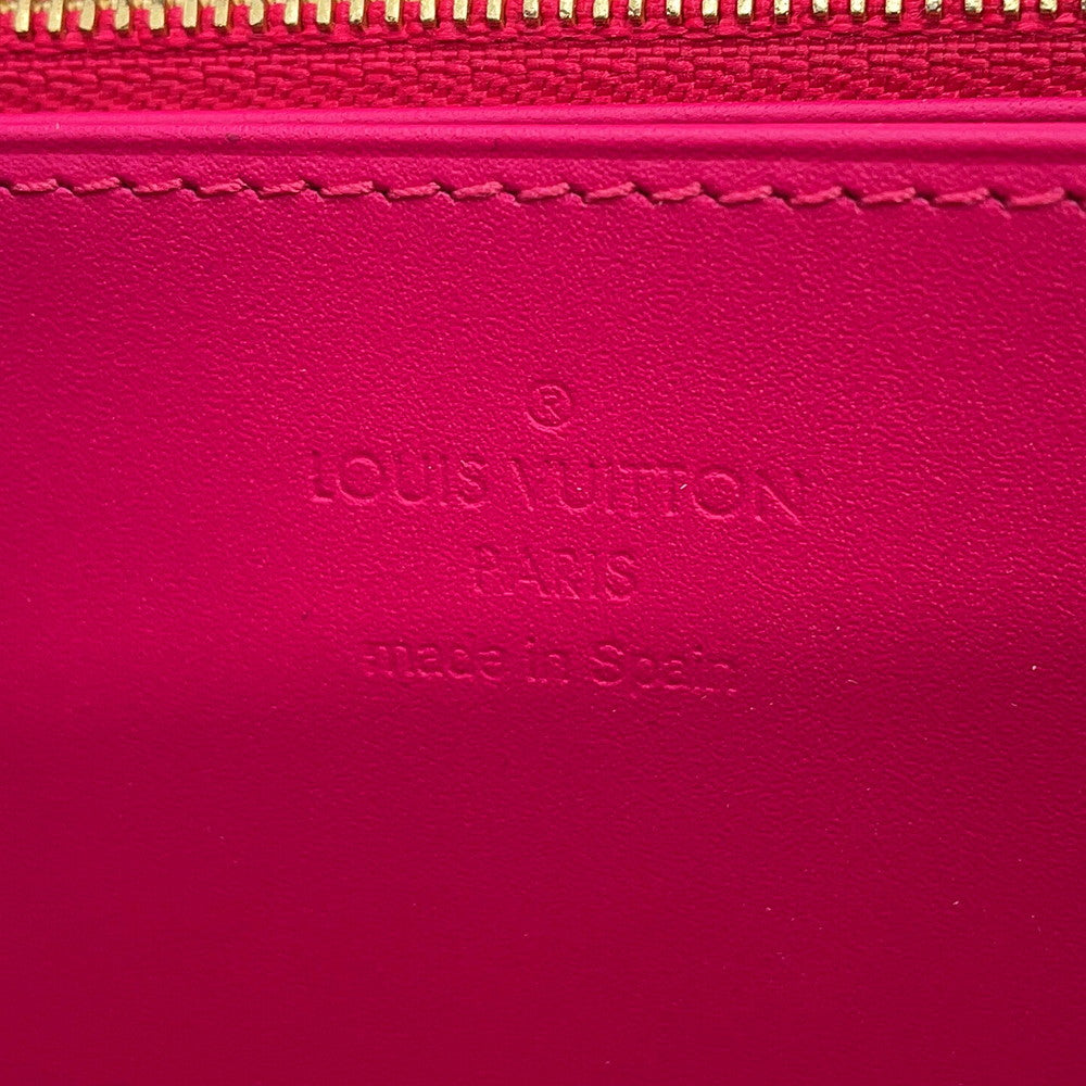 LOUIS VUITTON Zippy Wallet Pink/BlueM90520 Monogram Vernis Leather