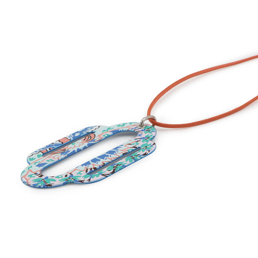 HERMES Attrage Pendant Multicolor Metal Leather