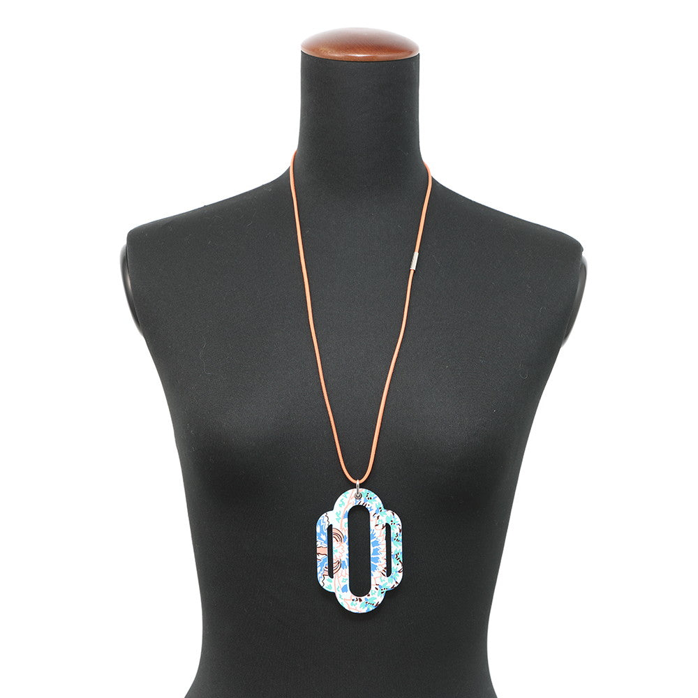 HERMES Attrage Pendant Multicolor Metal Leather