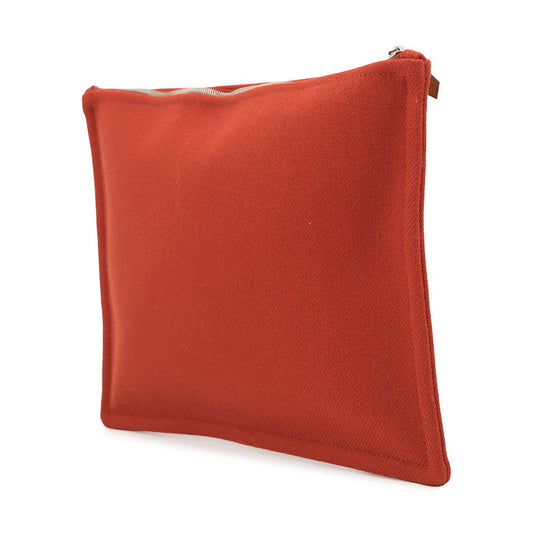 HERMES Flat Pouch H Natte tometH103643M 02 Wool100% Size GM