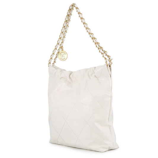 CHANEL CHANEL22 WhiteAS3260 Calf Leather Size Small