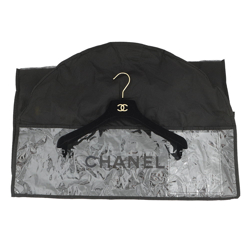 CHANEL Tweed 2-Pocket Collarless Jacket Short Size 38 Ivory/Black/GrayP62411V47773 Wool 38% Acryl23% Polyester18% Linen12% Polyamide7% Alpaca2%