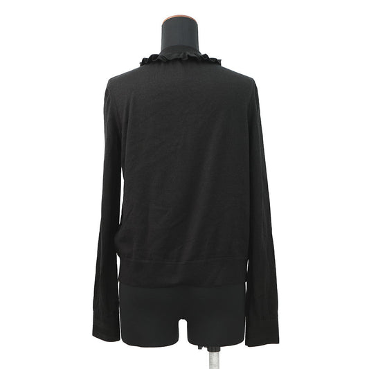 HERMES Twill reine long-sleeved cardigan with Parfroy Remix print Size 36 Gris Charbon5H2804DL Silk100% Cashmere49% Silk48% Nylon2% Polyurethane1%