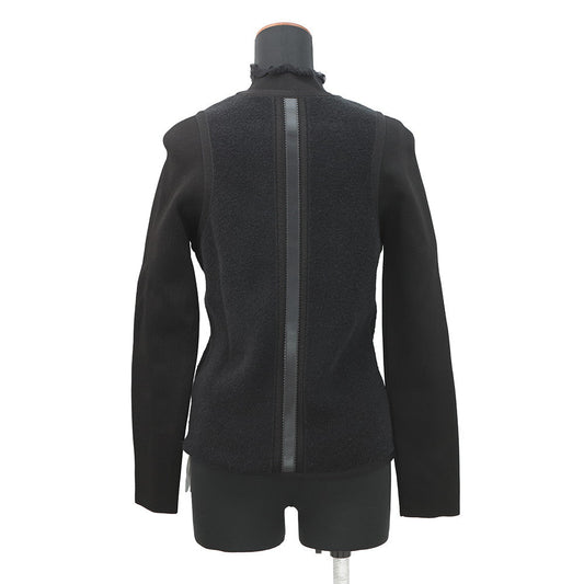 HERMES Knit Size 36 Black4H2669DT Rayon60% Wool 25% Nylon13% Polypropylene1% Polyurethane1%