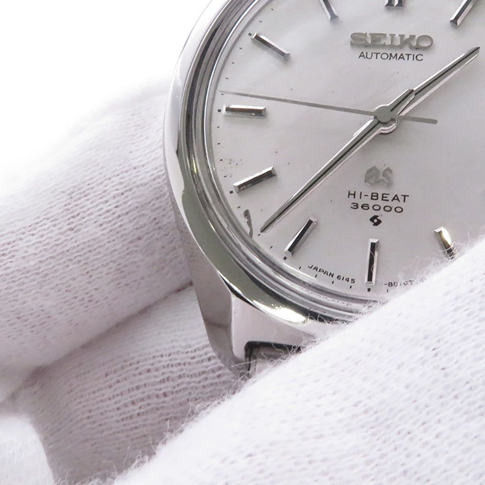 SEIKO Grand Seiko Hi-Beat 36000 61GS Date W37mm Stainless Steel Silver Dial6145-8000