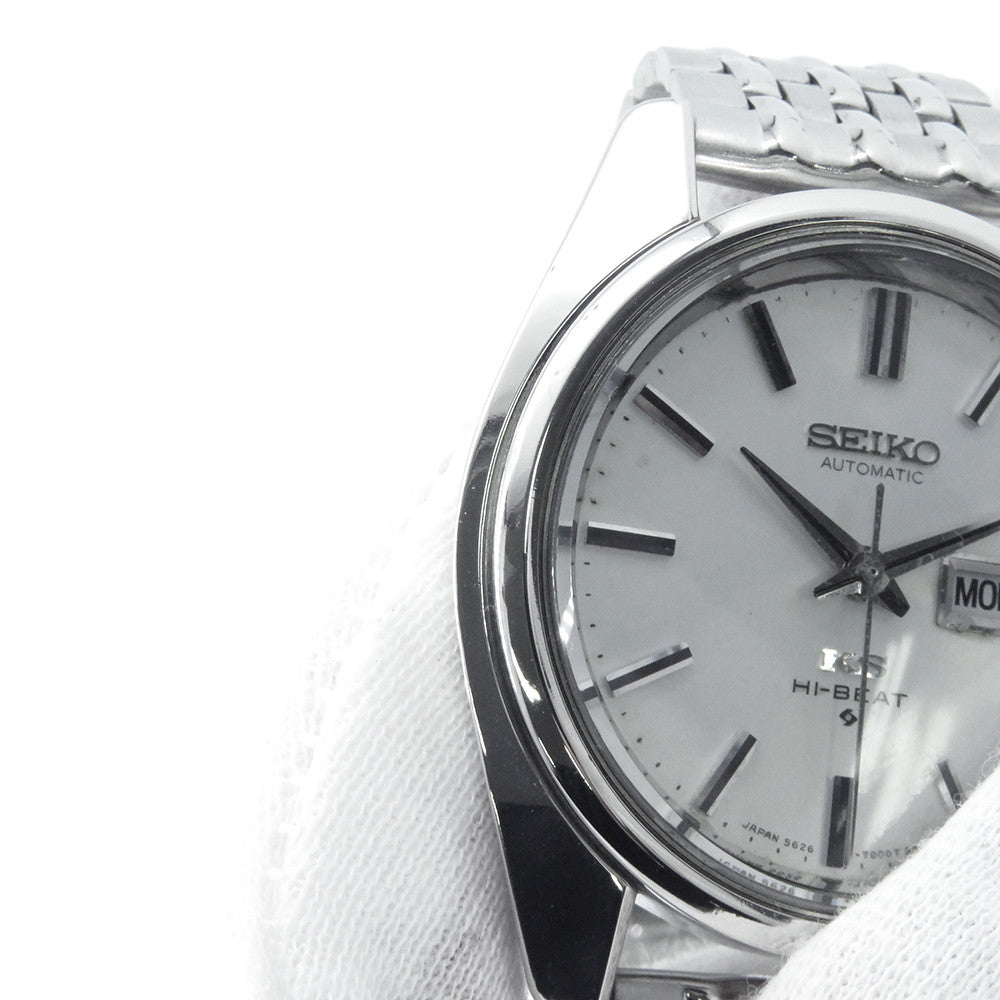 SEIKO King Seiko Hi-Beat Day-Date W37mm Stainless Steel Silver Dial5626-7000