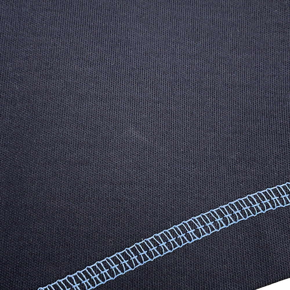 HERMES Micro T-Shirt "Cartouche" Candy Libris Size 38 Blue・NoirH5H4630DC Cotton100%