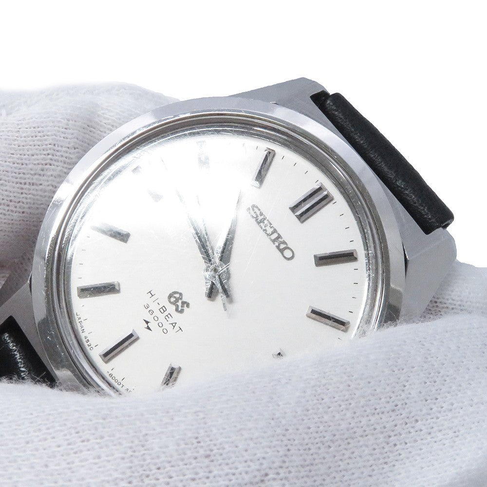 SEIKO Grand Seiko Hi-Beat W36mm Stainless Steel Leather White Dial4520-8000