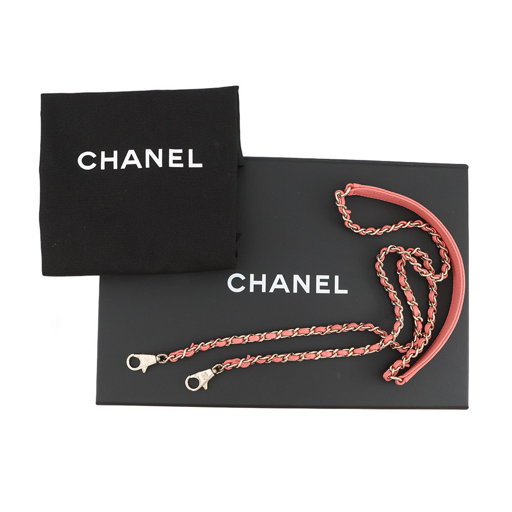 CHANEL Coco Handle 2WAYHandbag CoralPinkAS2215 Caviar Leather Size XXS