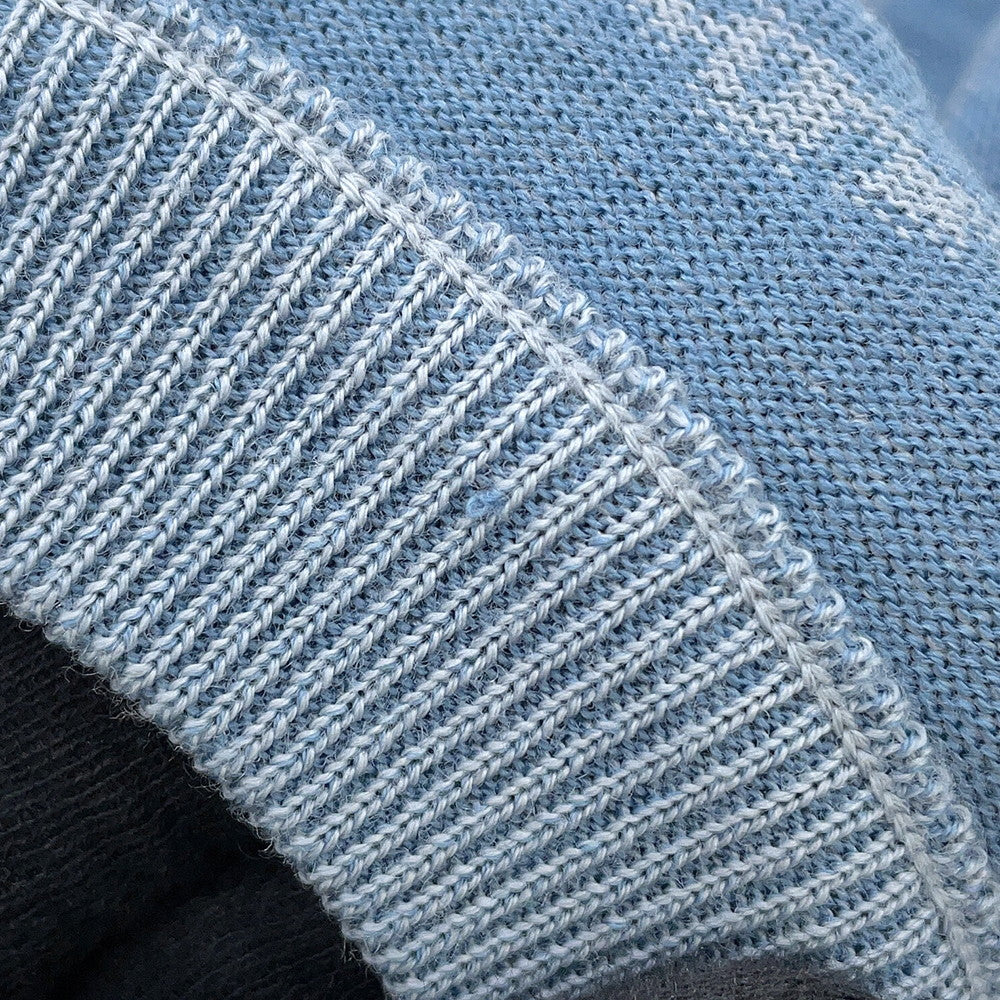 Berluti Scritto crew neck sweater Size L Pearl blueR26KRL198-001 Wool 99% Nylon1%