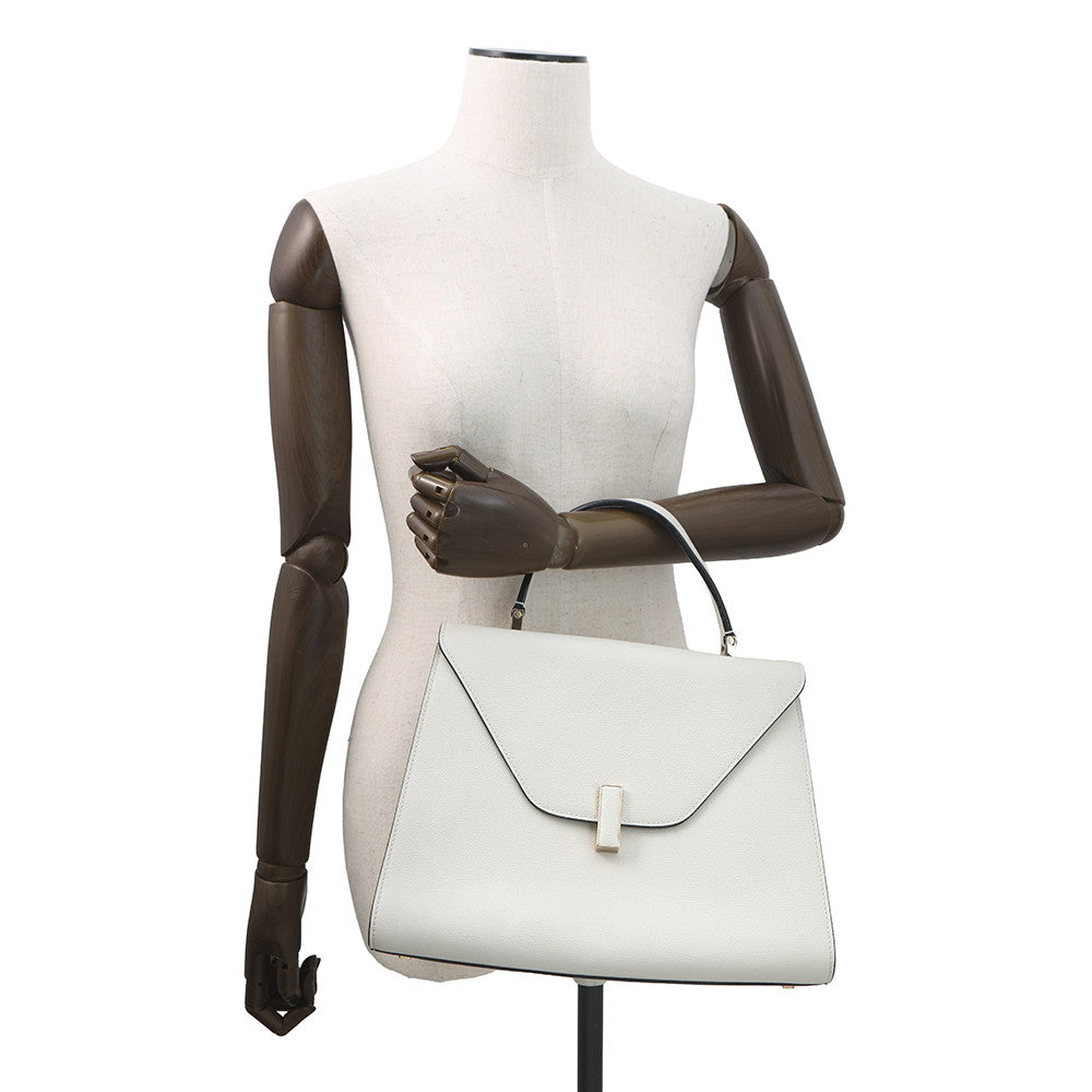 Valextra Valextra Idide 2WAY Handbag Light Gray Leather Size Large