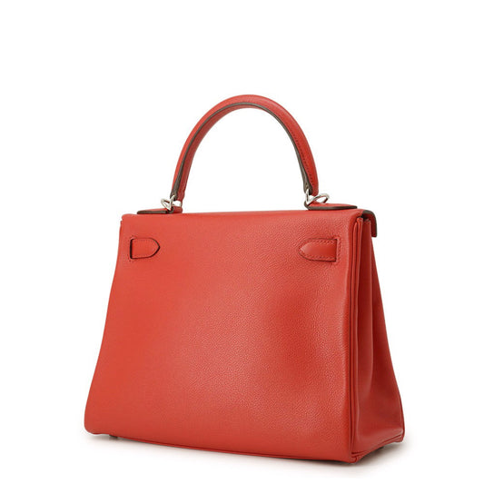 HERMES Kelly Retourne Rouge Coeur/Rouge Grenat Evercolor Size 28