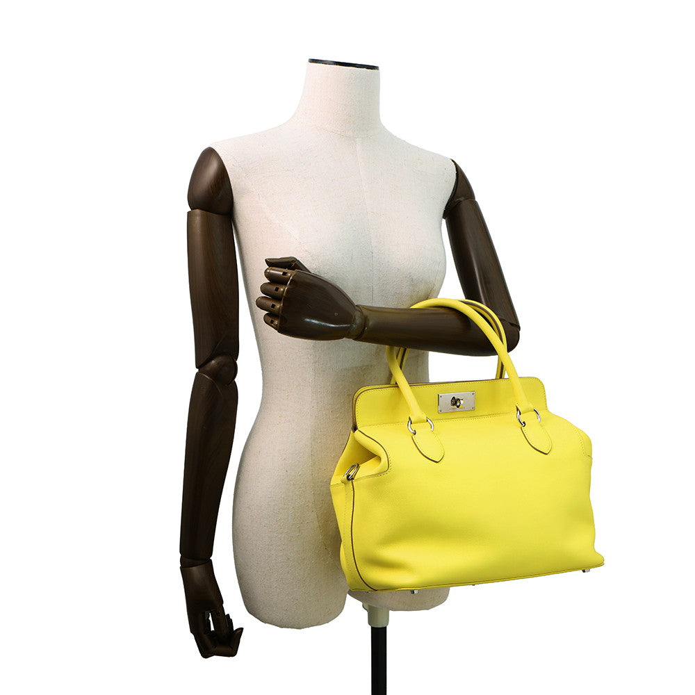HERMES ToolBox Lime Swift Leather Size 26