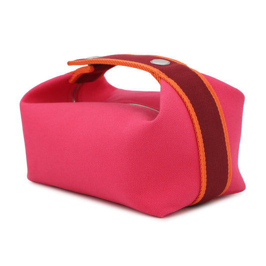 HERMES Brid a Black Hibiscus Canvas Size PM