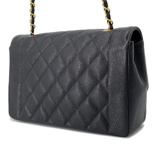 CHANEL Diana Chain Shoulder Bag BlackA01165 Caviar Leather Size 25