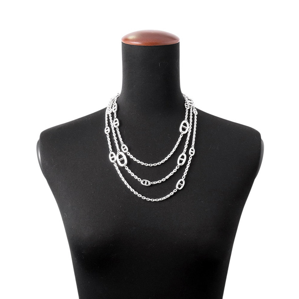 HERMES Chaine d'Ancre Farandole Long Necklace Size 160 SV925