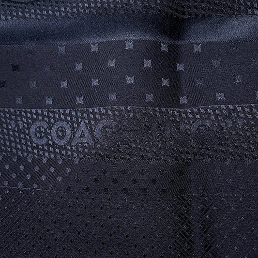 HERMES Giant Square Jacquard "Coaching" Size 135 Encre / Marine Silk100%