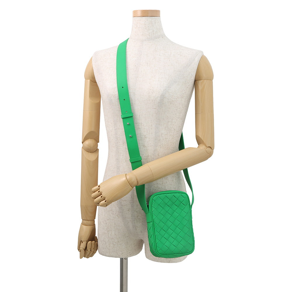 Bottega Veneta INTRECCIATO Phone Pouch Parakeet729296 Calf Leather