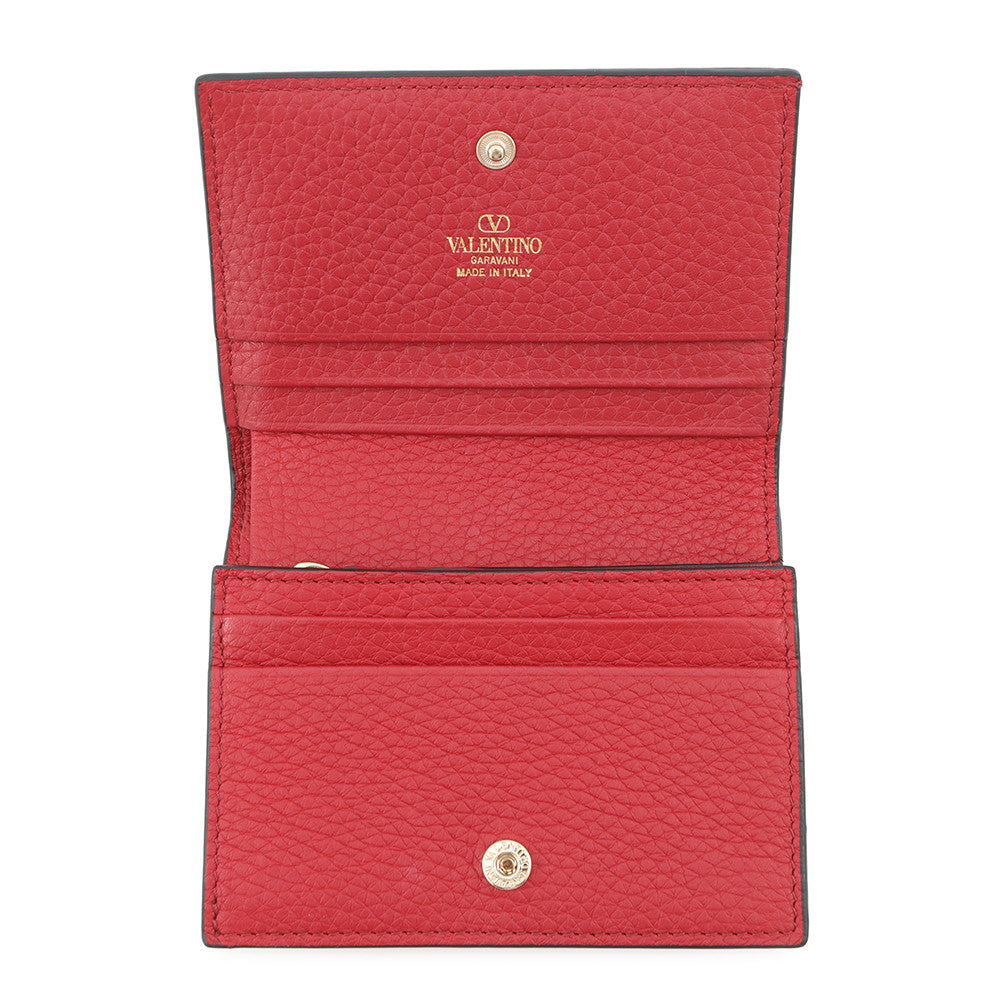 Valentino Garavani Rock Studded Compact Wallet Red5W2P0P39VSH Leather