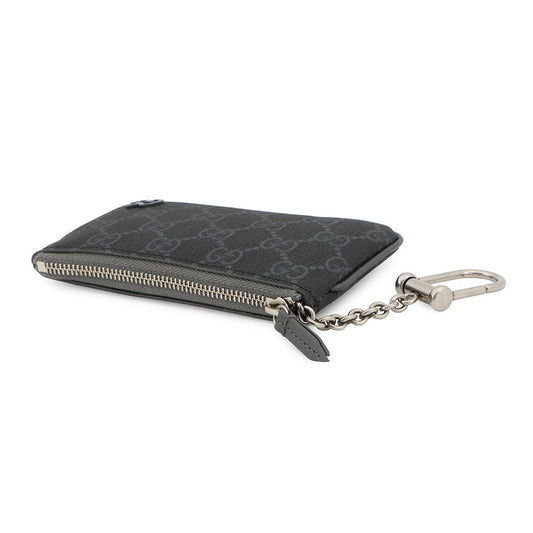 GUCCI GG Supreme key pouch Gray/Black820666 GG Supreme/Leather