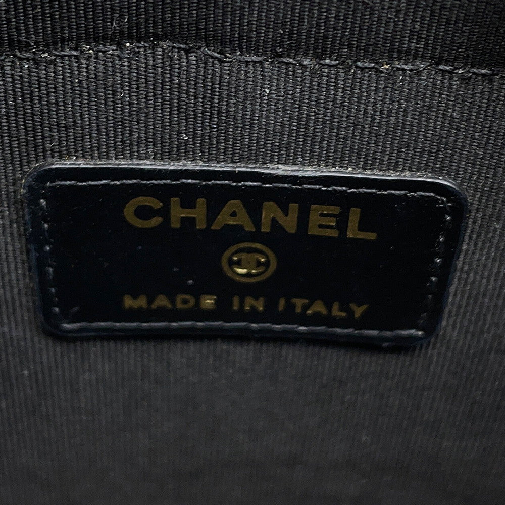 CHANEL Vanity ChainShoulder Bag BlackAP1616 Patent Leather