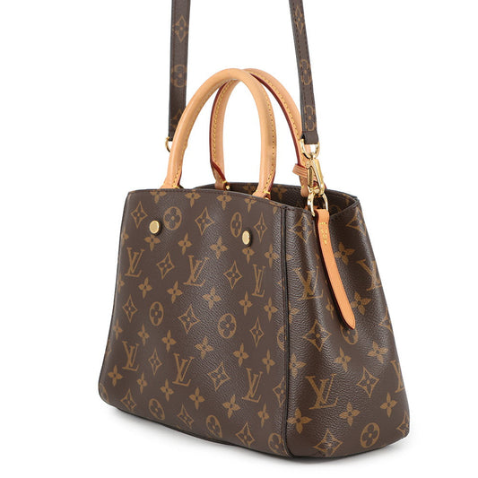 LOUIS VUITTON Montaigne BordeauxM41055 Monogram Size BB