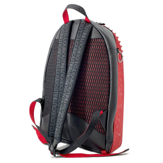 Christian Louboutin Backpack Paris Black/Red1225145 Leather Rubber