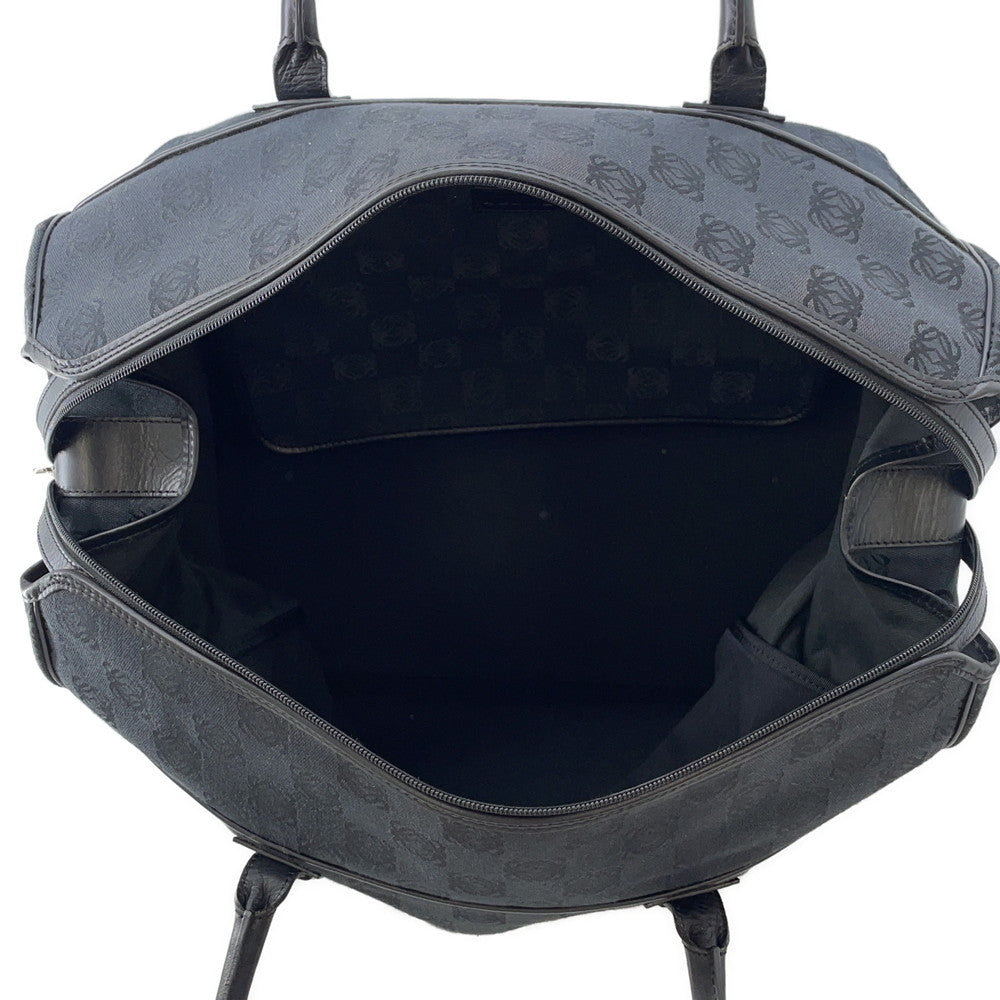 LOEWE Anagram Boston Black Canvas Leather